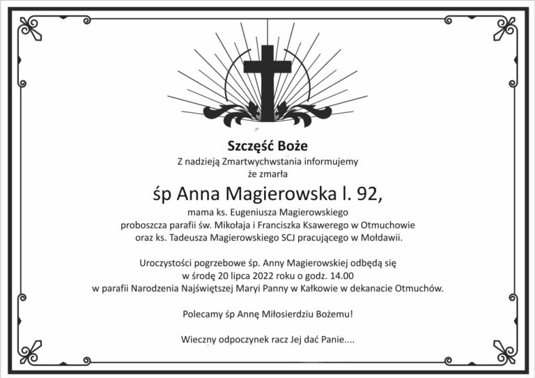 Zmarła mama naszego ks.proboszcza