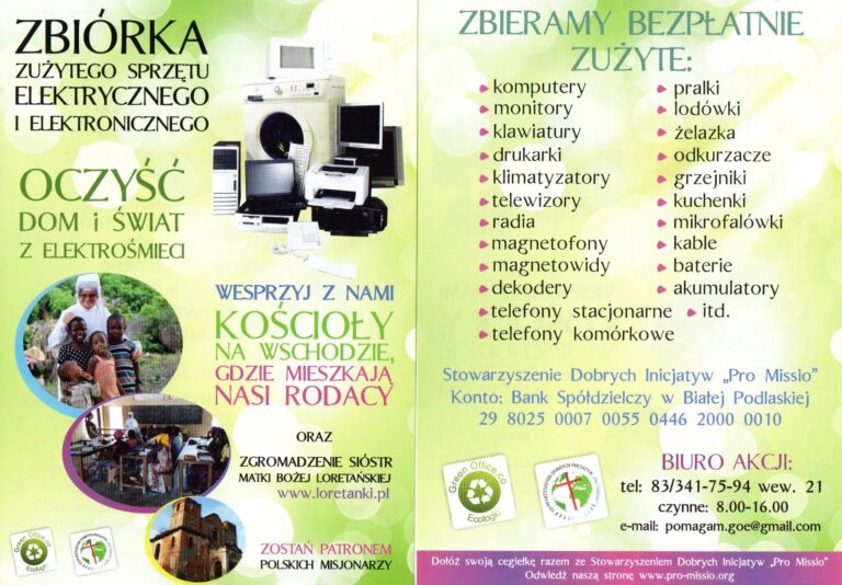 ZBIÓRKA ZUŻYTEGO SPRZĘTU ELEKTRYCZNEGO I ELEKTRONICZNEGO